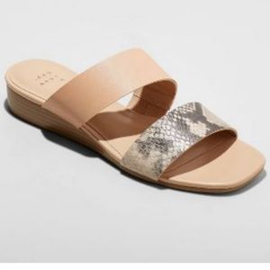 NEW! Tan and Snake Sandals. A New Day